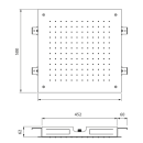 Herzbach LIVING SPA Deckeneinbau-Regenbrause 500x500mm...