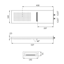 Herzbach LIVING SPA Wand-Regenbrause 537x165mm...