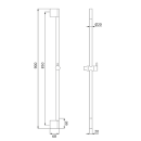 Herzbach LIVING SPA Wandstange Slide M 900mm PVD Gold