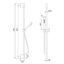 Herzbach LIVING SPA Wandstangenset Slide M 900mm...