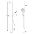 Herzbach LIVING SPA Wandstangenset Slide M 900mm...