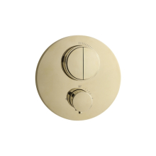Herzbach LIVING PUSH Thermostat-Farbset 2 Verbraucher rund rund PVD Gold