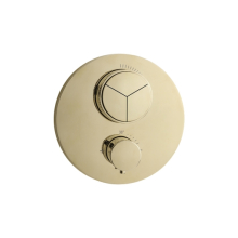 Herzbach LIVING PUSH Thermostat-Farbset 3 Verbraucher rund rund PVD Gold