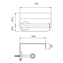 Herzbach LIVING Papierrollenhalter mit Deckel Chrom