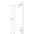 Herzbach LIVING Badetuchhalter 800mm Chrom