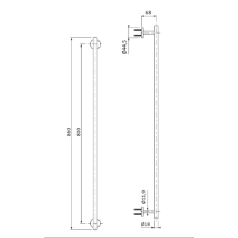 Herzbach LIVING Badetuchhalter 800mm PVD Gold