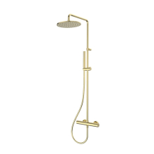 Herzbach LIVING SPA Duschsäule RB 250mm rund Stabhandbrause PVD Gold