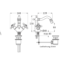 Herzbach ANAIS CLASSIC Bidet-Einlochbatterie mit Ablauf...