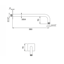 Herzbach LIVING SPA Wandarm 350mm 70 soft gewinkelt...