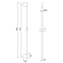 Herzbach LIVING SPA Wandstange Slide M 900mm Edelstahlfinish