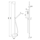 Herzbach LIVING SPA Wandstangenset Slide M 900mm...
