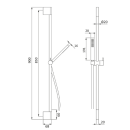 Herzbach LIVING SPA Wandstangenset Slide M 900mm...