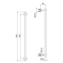 Herzbach LIVING Badetuchhalter 600mm Edelstahlfinish