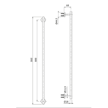 Herzbach LIVING Badetuchhalter 800mm Edelstahlfinish