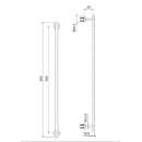 Herzbach LIVING Badetuchhalter 800mm Edelstahlfinish