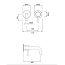 Herzbach MODUL7 Waschtisch-Wandbatterie Farbset 160mm...