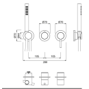 Herzbach MODUL7 Hebelmischer-Farbset 2/3 Verbraucher Chrom