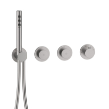 Herzbach MODUL7 PUSH Thermostat-Farbset 2 Verbraucher Edelstahl