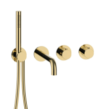 Herzbach MODUL7 Thermostat-Farbset 2 Verbraucher mit Auslauf PVD Gold