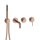 Herzbach MODUL7 Hebelmischer-Farbset 2 Verbraucher Auslauf Copper Steel