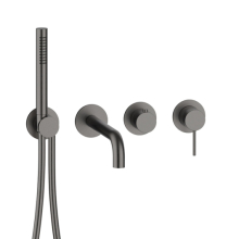 Herzbach MODUL7 Hebelmischer-Farbset 2 Verbraucher Auslauf Black Steel