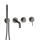 Herzbach MODUL7 Hebelmischer-Farbset 2 Verbraucher Auslauf Black Steel