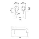 Herzbach MODUL7 Waschtisch-Wandbatterie Farbset 240mm...