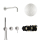 Herzbach MODUL7 Hebelmischer-Set H-RB250 Wandarm Regenbrause &Oslash;250mm Edelstahl