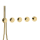 Herzbach MODUL7 PUSH Thermostat-Farbset 3 Verbraucher PVD Gold