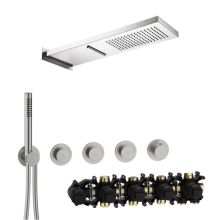 Herzbach MODUL7 PUSH-Thermostat-Set P-MU2 537x165mm Multi 2 Edelstahl