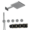 Herzbach MODUL7 PUSH-Thermostat-Set P-TF2 TWIN FLOW Chrom