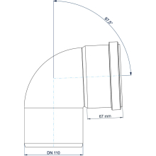 Bogen PKB Polo-Kal NG DN 110 87,5Grad