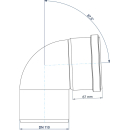 Bogen PKB Polo-Kal NG DN 110 87,5Grad