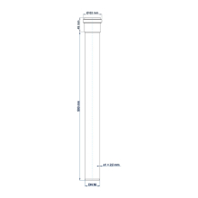PoloPlast Steckmuffenrohr PKEM Polo-Kal NG DN 50 500mm