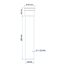 PoloPlast Steckmuffenrohr PKEM Polo-Kal NG DN 50 250 mm