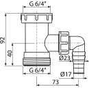 Alcadrain Verstellrohr 6/4" mit Geräteanschluss