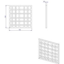 Schedel M100 Unterbauelement Quadro U quadratisch 900x900x40mm