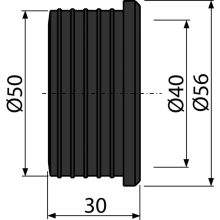Alcadrain S0156-ND Gumminippel 50/40