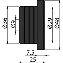 Alcadrain S0688-ND Gumminippel 36/10