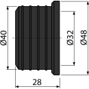 Alcadrain Z0003-ND Gumminippel 40/32