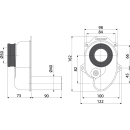 Alcadrain Urinal Siphon mit einem waagrechten Abgang DN40