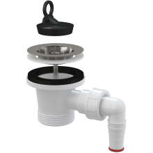 Alcadrain Ablaufventil für Spülbecken 6/4" mit  Edelstahlgitter DN70 Geräteanschluss