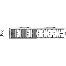 Kermi Profil-K Typ33 BH400x155x1600mm m. Abdeckung 10 bar QN 2790 weiß
