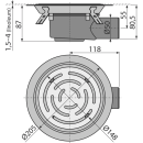 AlcaDrain Bodenablauf 105×105/50 mm mit einem...
