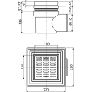 AlcaDrain Bodenablauf 150×150/110 mm mit einem...