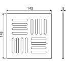 AlcaDrain Design Rost 143×143 mm Edelstahl...