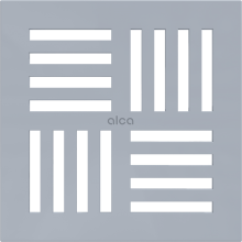 AlcaDrain Design Rost  143×143 mm Grau für Bodenablauf