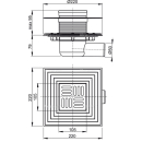 AlcaDrain Bodenablauf 105×105/50 mm mit einem...