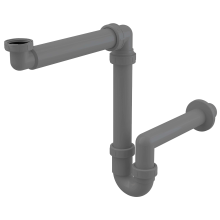 Allcadrain A434 Raumsparsiphon für die Waschbecken mit einer Überwurfmutter 5/4" ECO