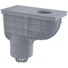 Alcadrain Universal-Regensinkkasten 300×155/125 mm Abgang senkrecht, Grau